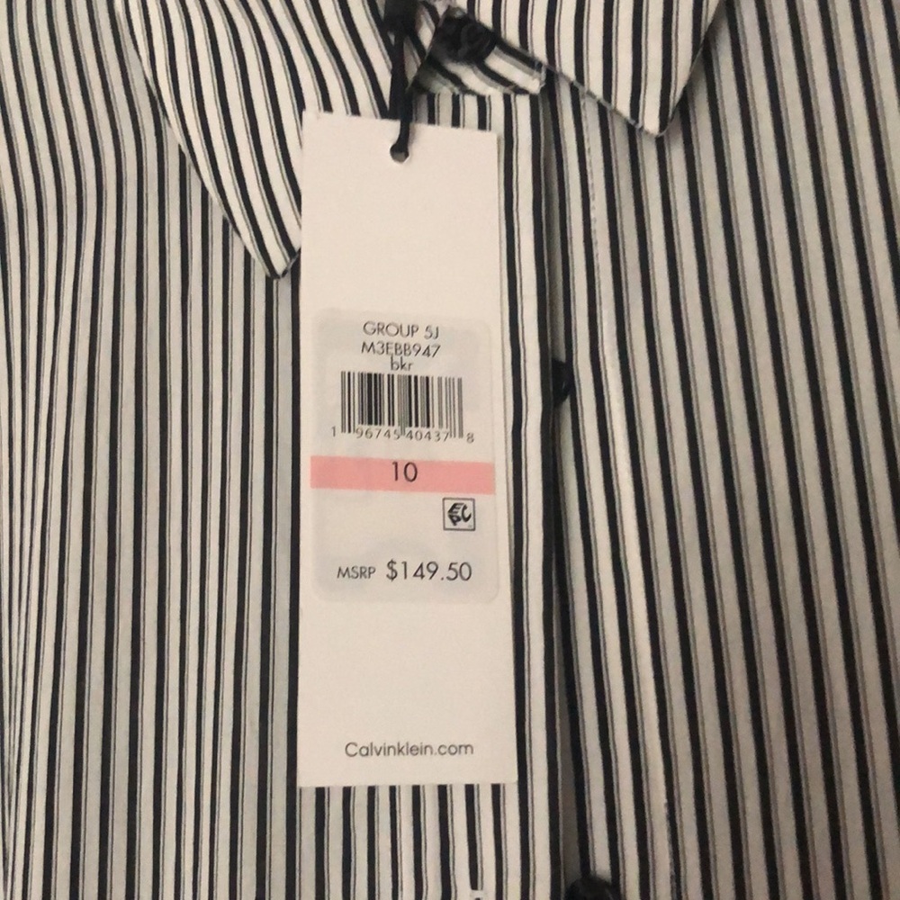 Striped sleeveless maxi shirt dress